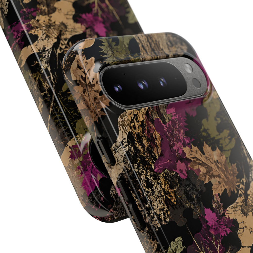Camo Floral Tough Phone Case — Rugged Nature-Inspired Protection