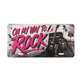 On My Way to Rock Vanity Plate | Guitar Skull License Tag
