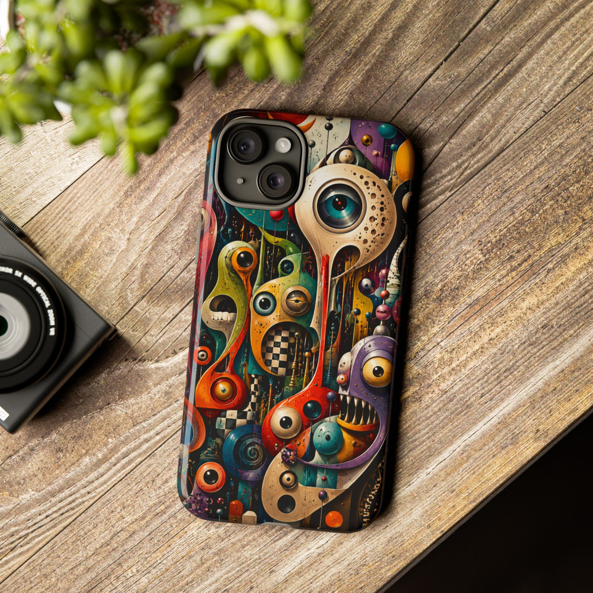 Surreal Monster Art Phone Case — Colorful Abstract Creature Design