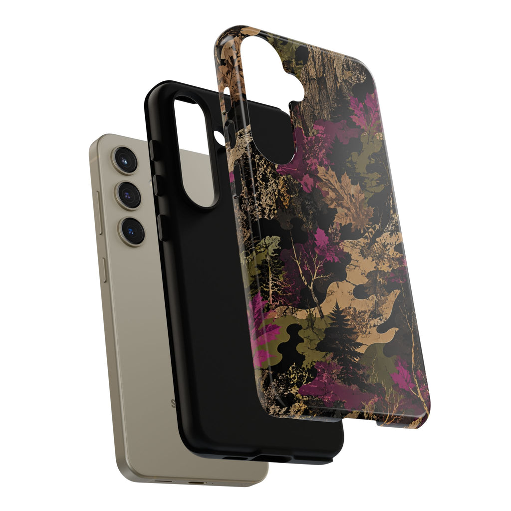 Camo Floral Tough Phone Case — Rugged Nature-Inspired Protection