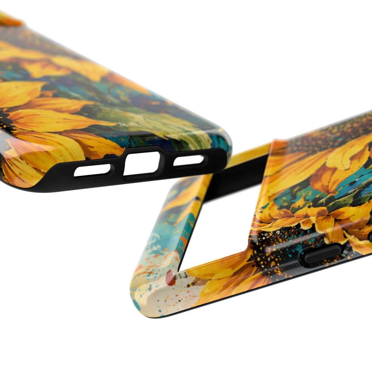 Sunflower Art Phone Case — Vibrant Yellow Floral Tough Case