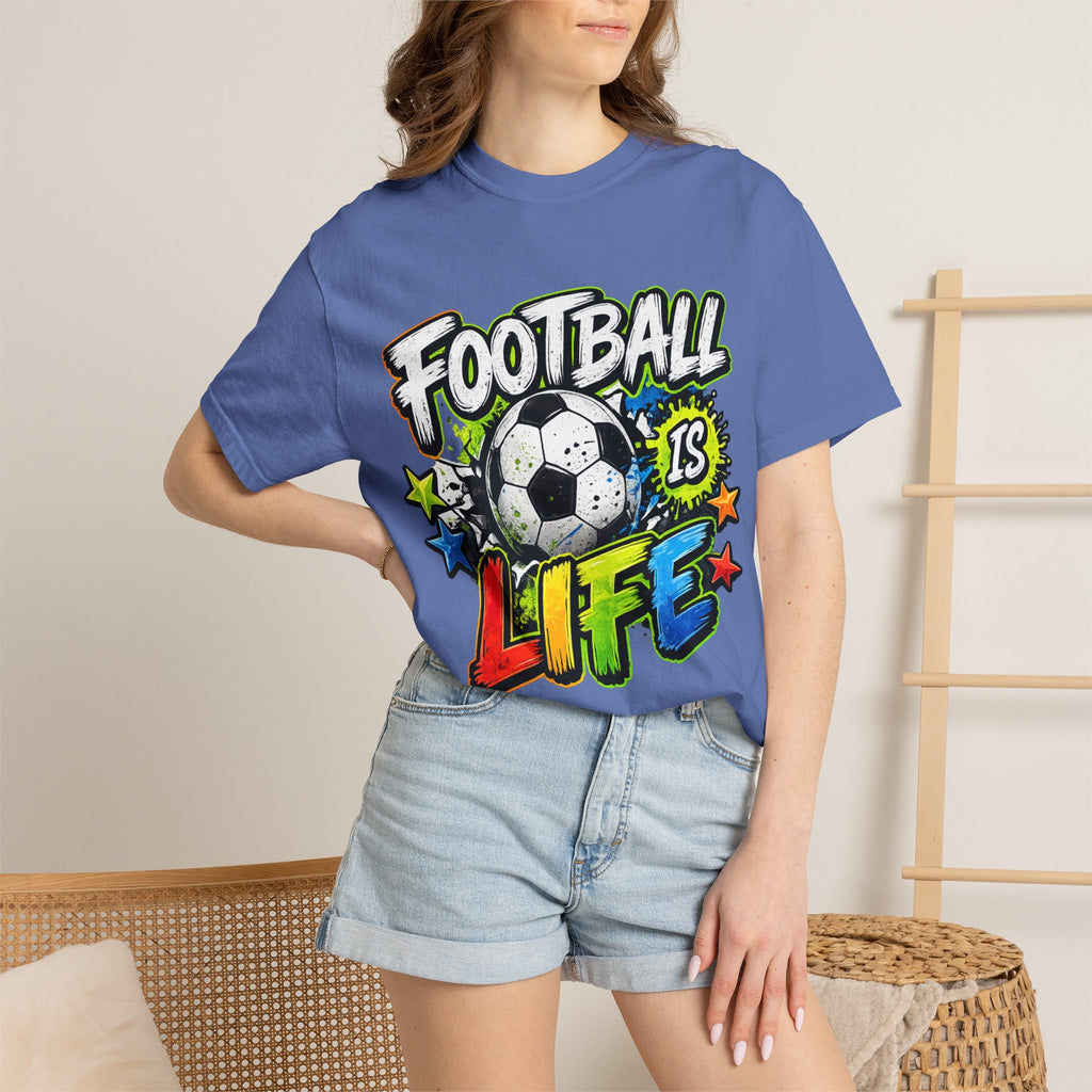 Football Is Life T-shirt | Soccer Ball Graphic Tee, Youth Sports