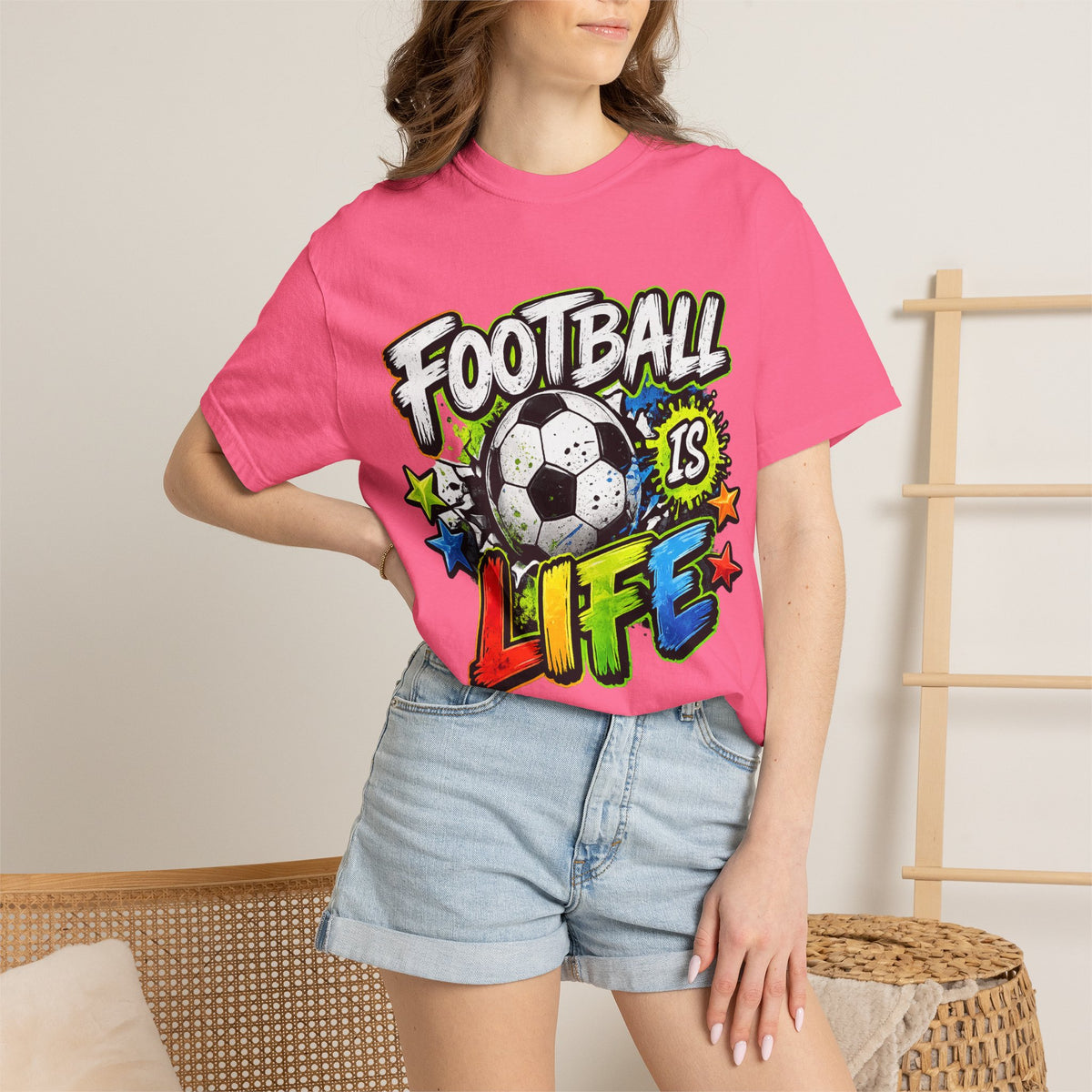 Football Is Life T-shirt | Soccer Ball Graphic Tee, Youth Sports