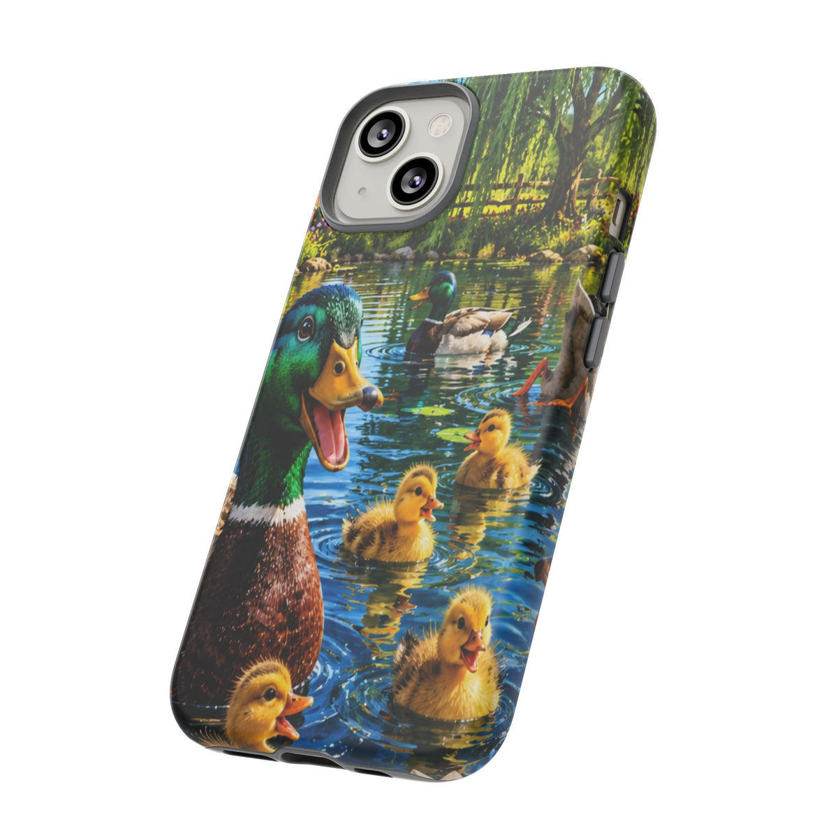 Duck Family Phone Case — Cute Mallard & Ducklings Protective Tough Case
