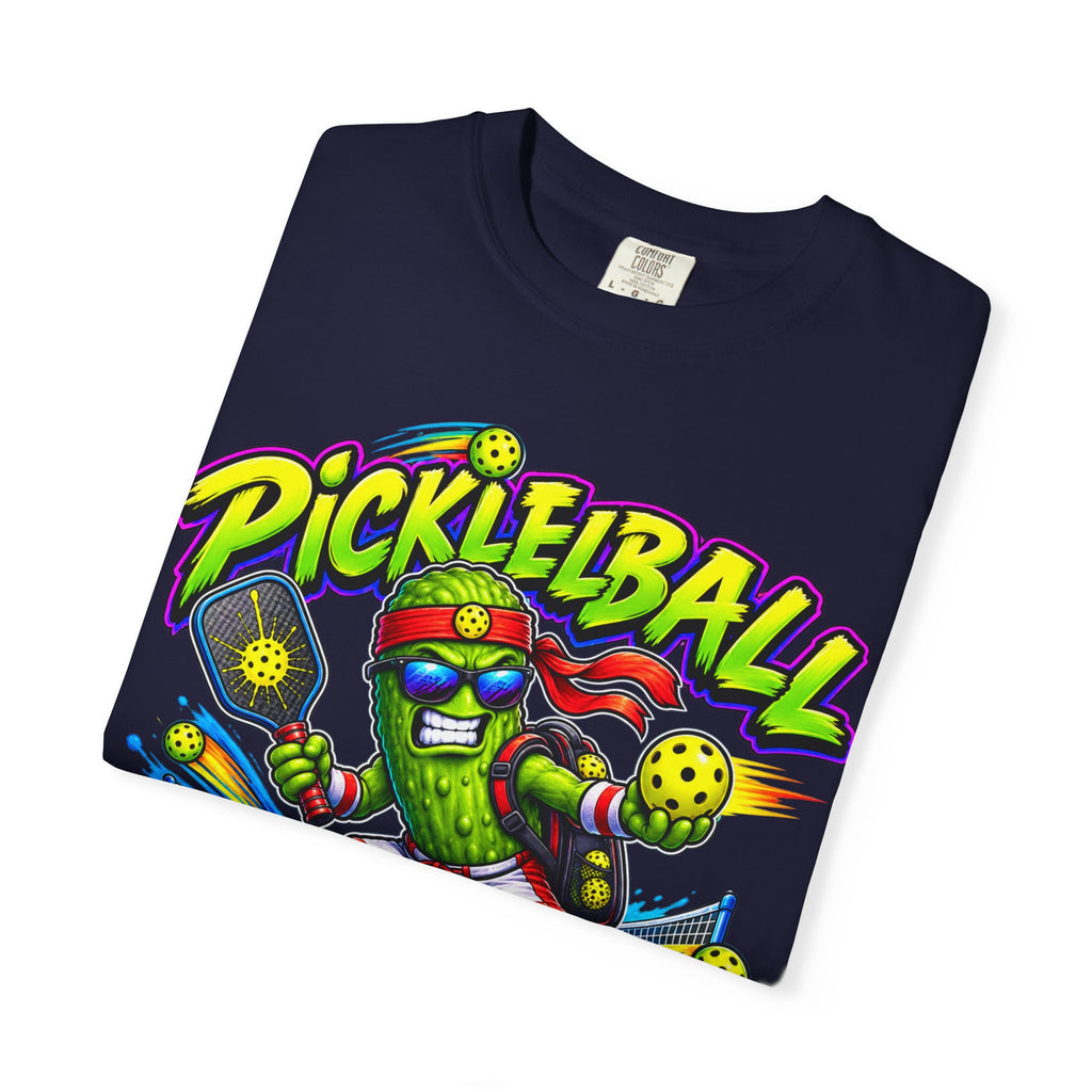 Pickleball Warrior T-Shirt | Cartoon Pickle Player Graphic