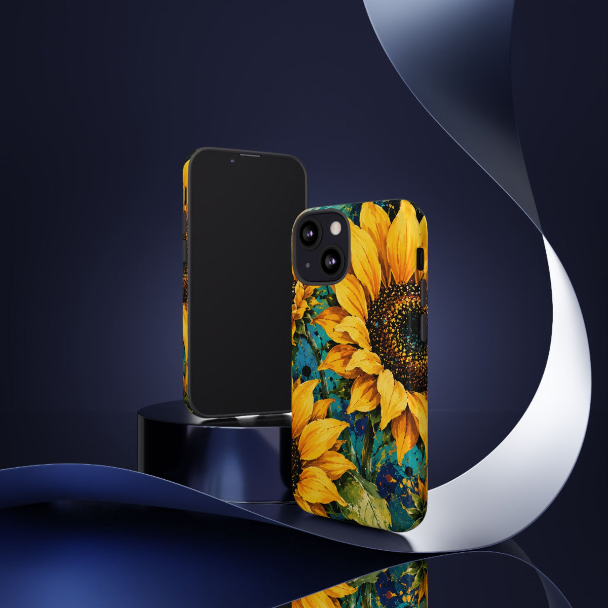 Sunflower Art Phone Case — Vibrant Yellow Floral Tough Case
