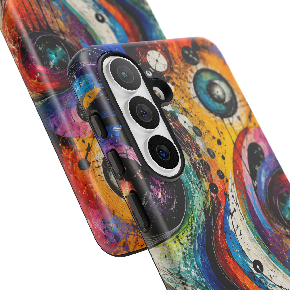 Abstract Cosmic Swirl Phone Case — Colorful Artistic iPhone Tough Case