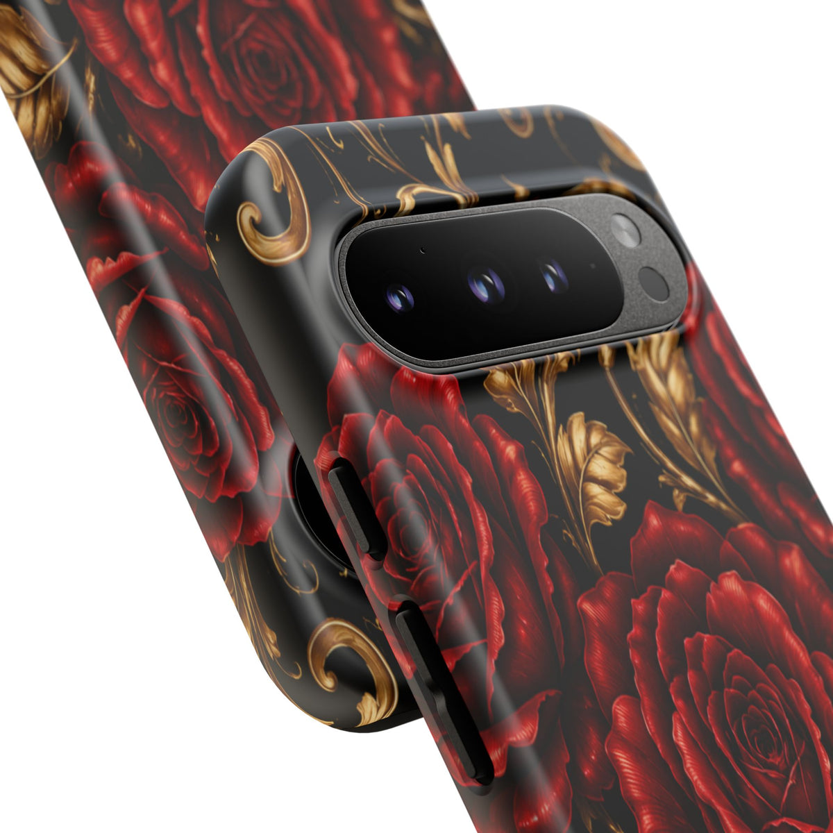 Tough Cases — Vintage Red Rose Floral Phone Case