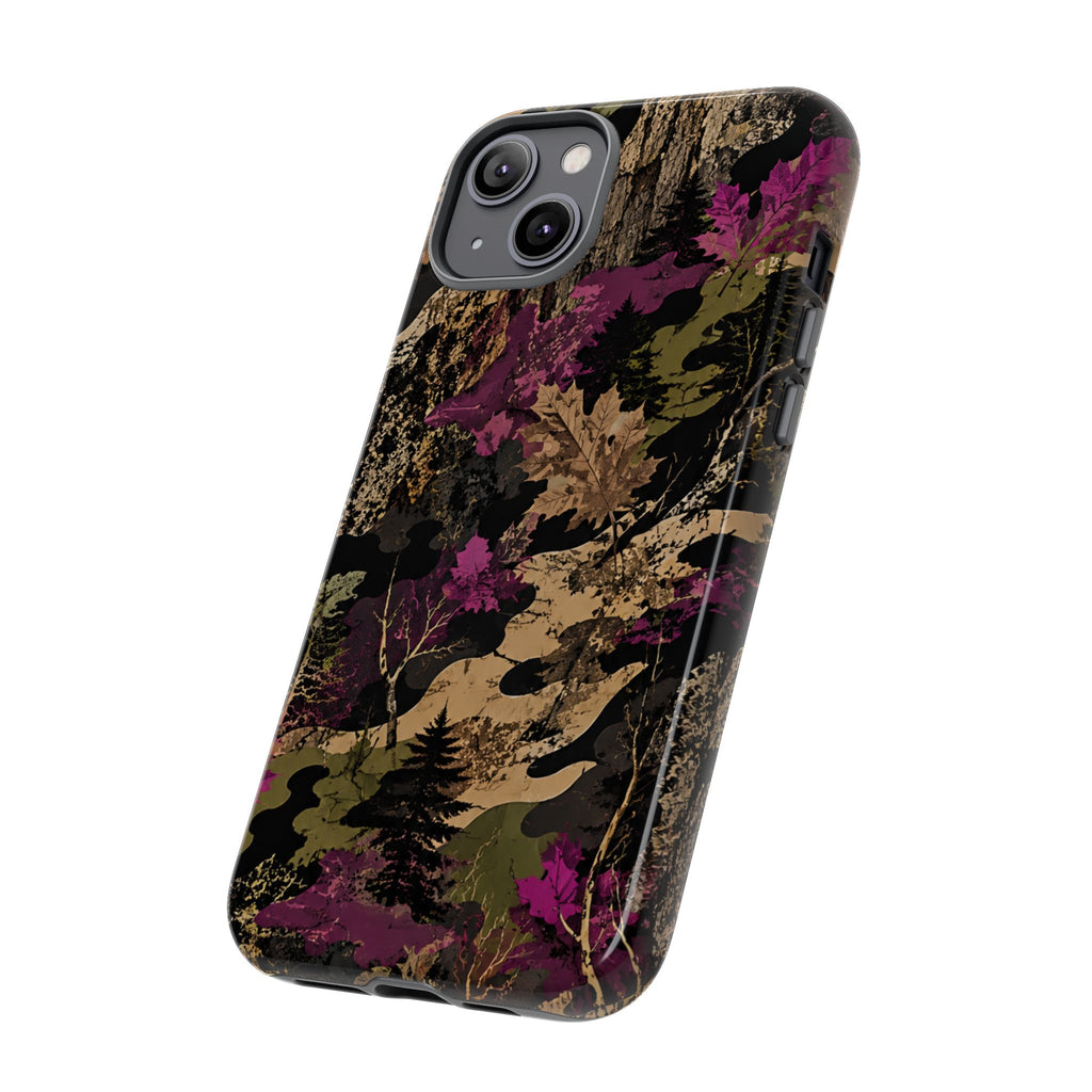 Camo Floral Tough Phone Case — Rugged Nature-Inspired Protection