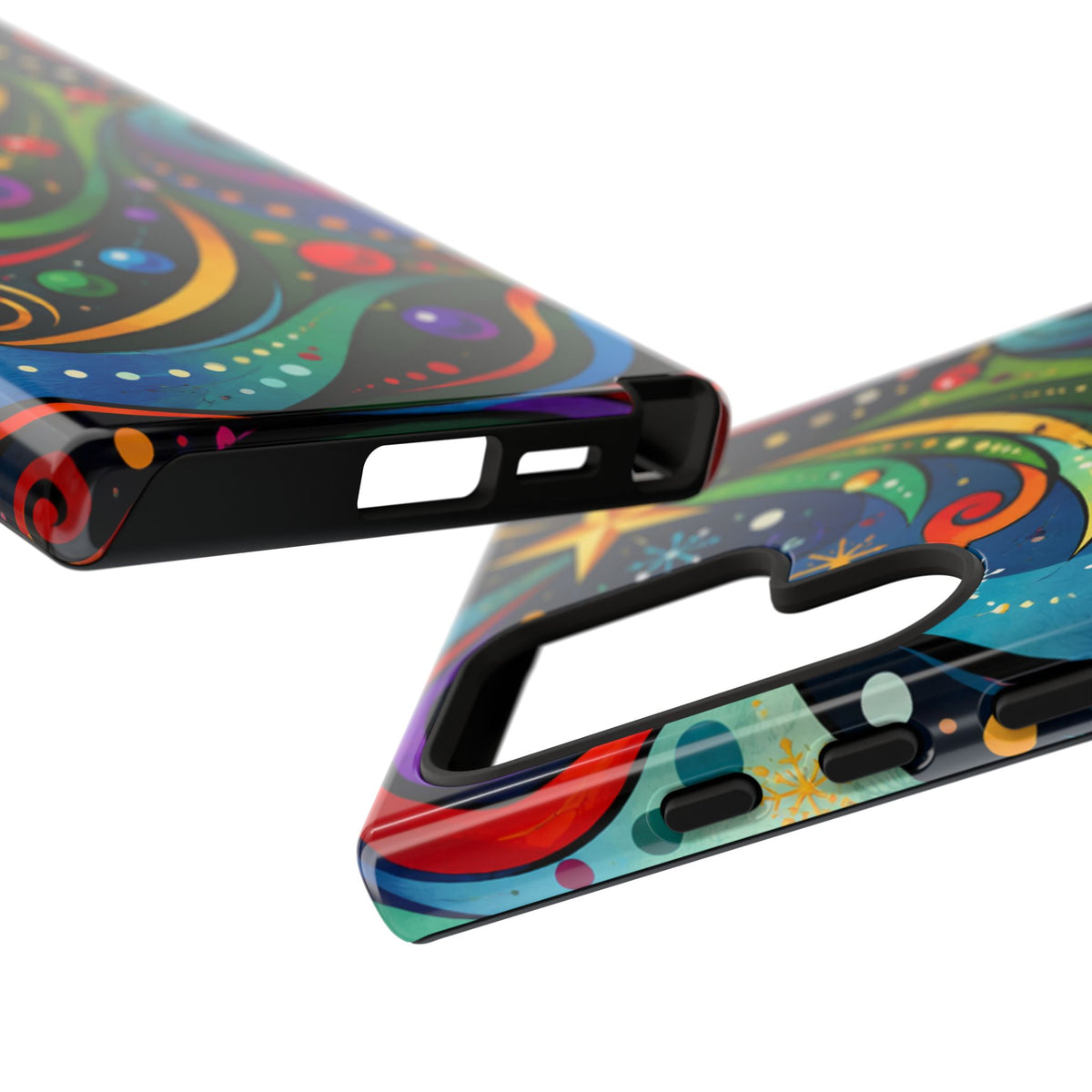 Colorful Swirl Christmas Tree Tough Phone Case