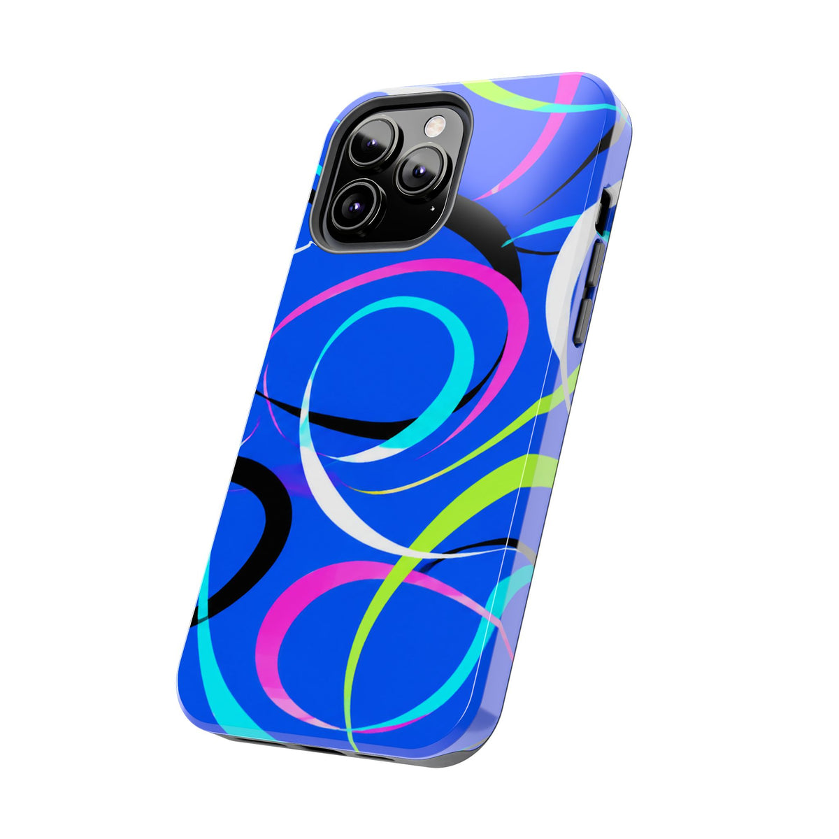 Tough Phone Case — Blue Abstract Swirl Protective Cover