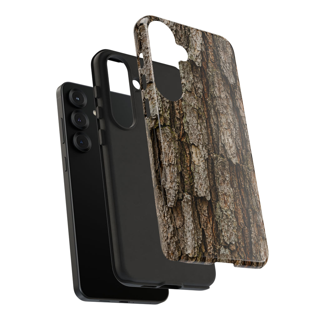 Bark Texture Phone Case - Rugged Woodland Camouflage for Nature Lovers