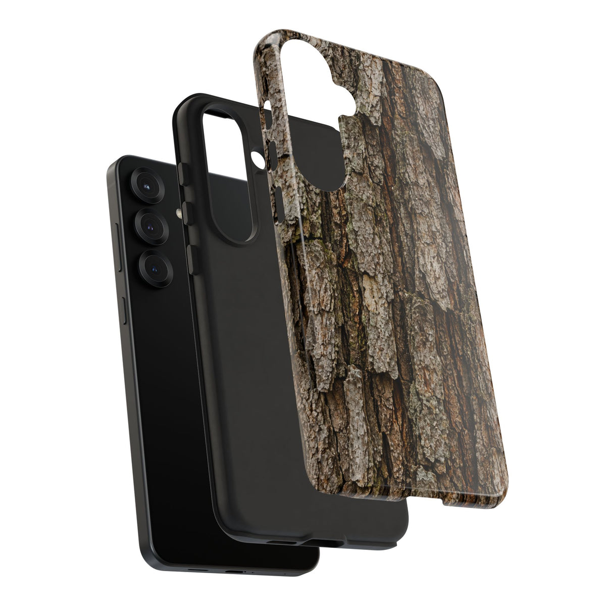 Bark Texture Phone Case - Rugged Woodland Camouflage for Nature Lovers