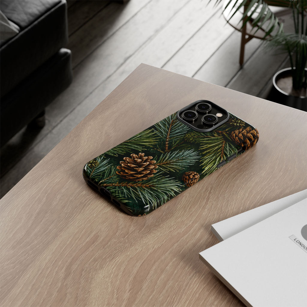 Pinecone Pines Phone Case — Festive Evergreen iPhone Cover