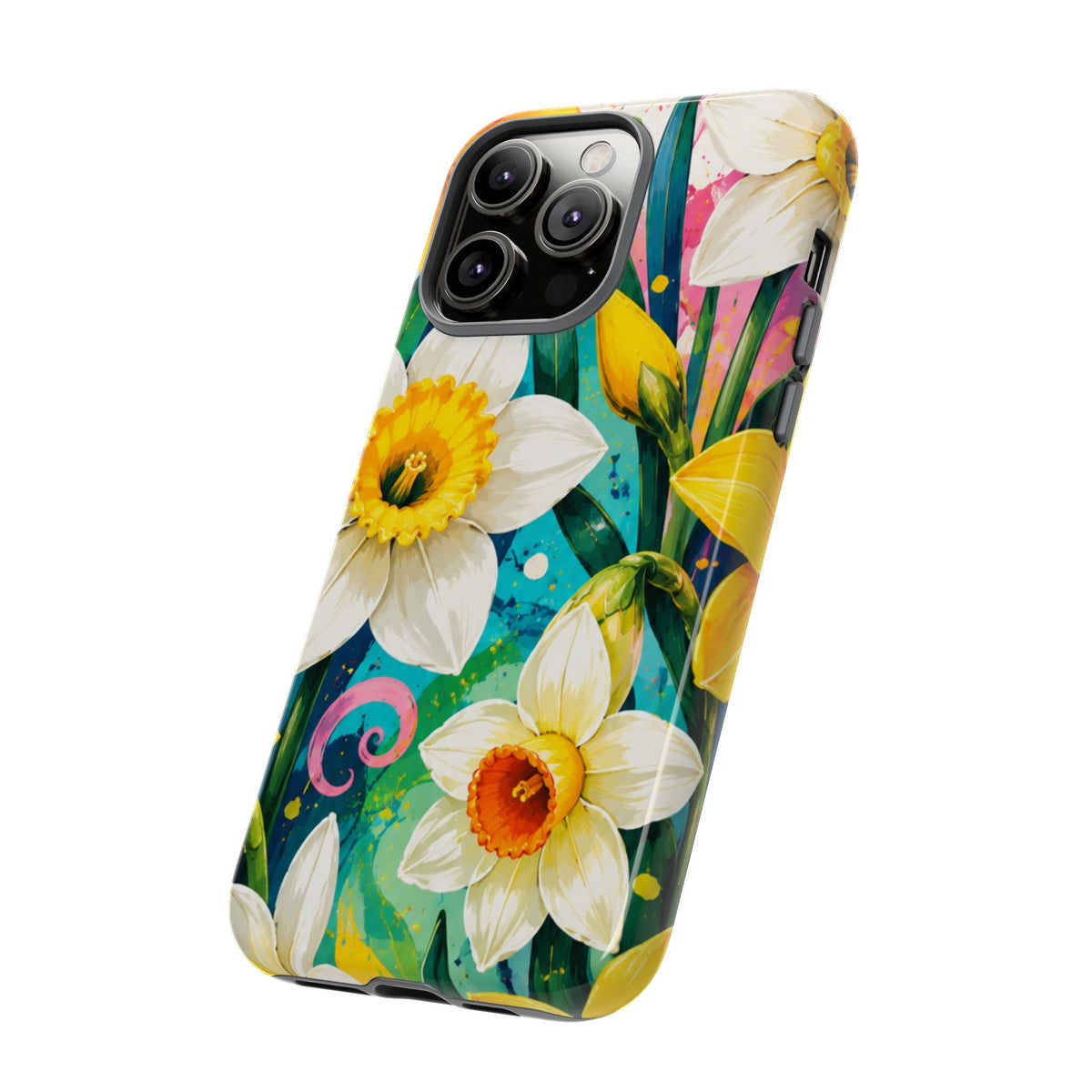 Daffodil Floral Phone Case — Bright Spring Garden Protective Cover