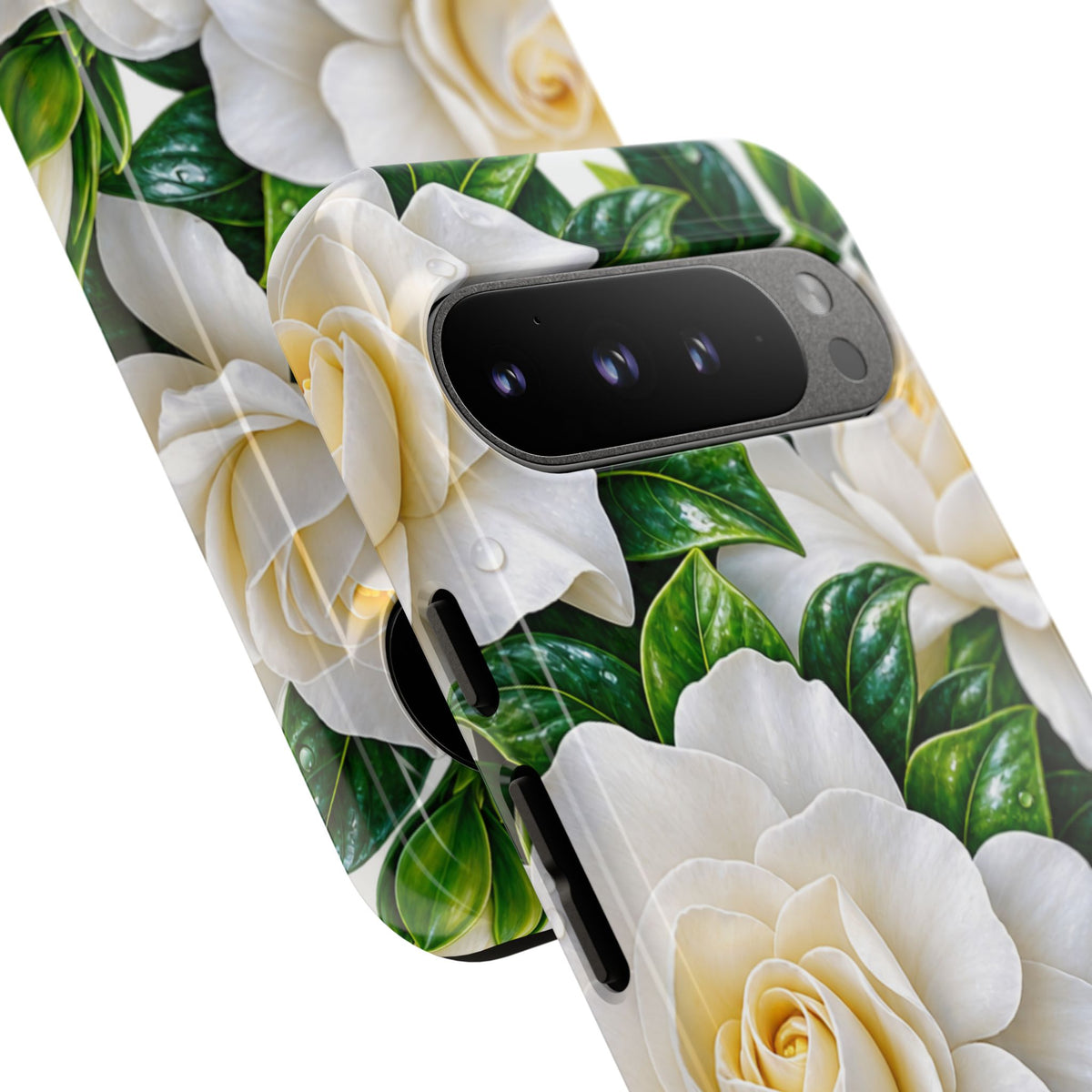 Floral Camellia Tough Case — White Gardenia Phone Cover
