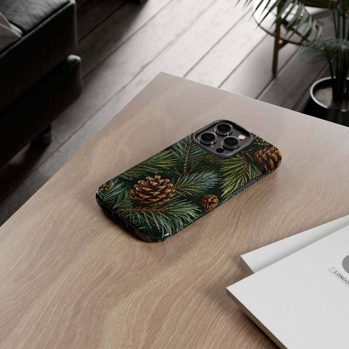 Pinecone Pines Phone Case — Festive Evergreen iPhone Cover