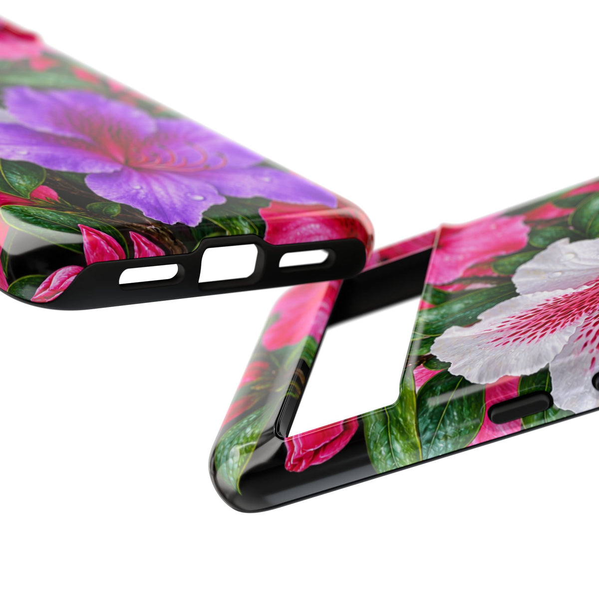 Floral Azalea Phone Case — Vibrant Pink & Purple Blossom Protection