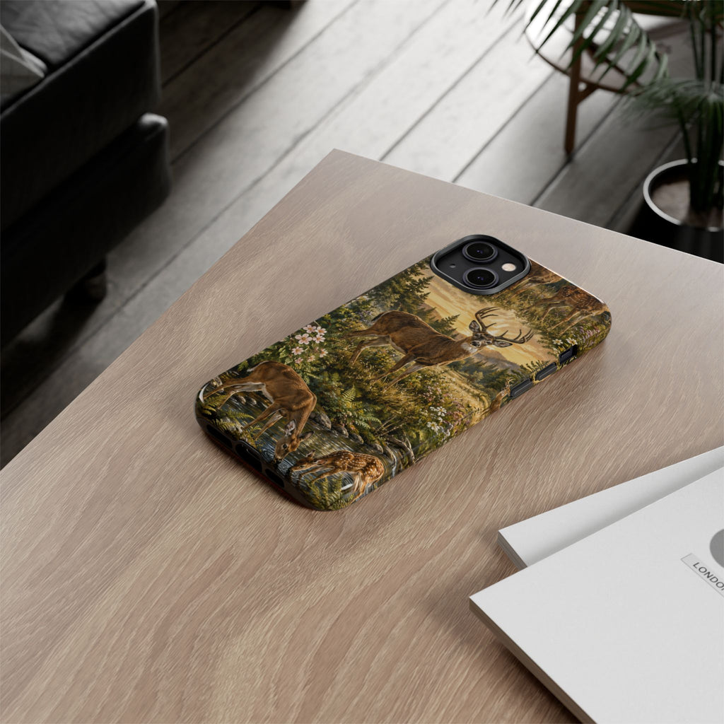 Deer Forest Phone Case — Woodland Bucks Nature iPhone Cover