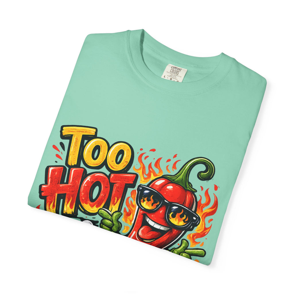 Too Hot to Handle pepper graphic T-shirt | spicy chili design
