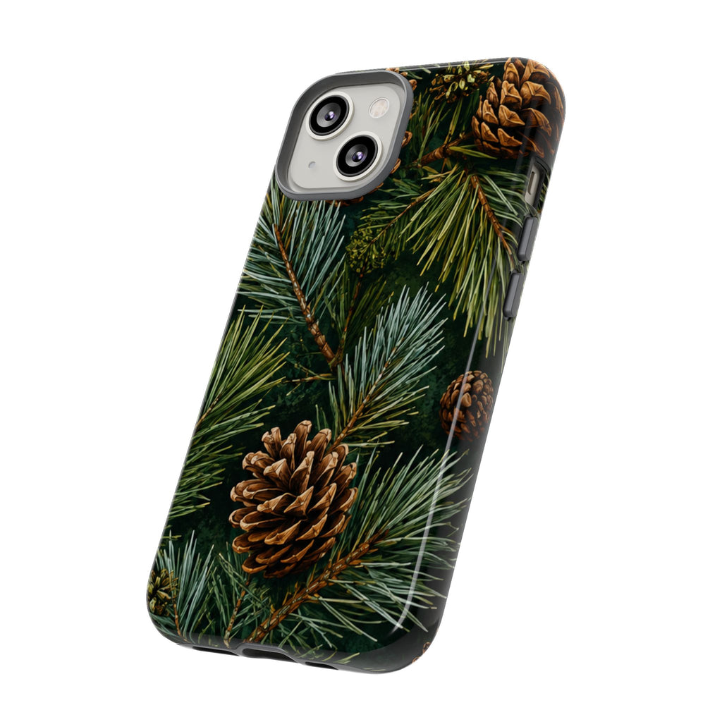 Pinecone Pines Phone Case — Festive Evergreen iPhone Cover