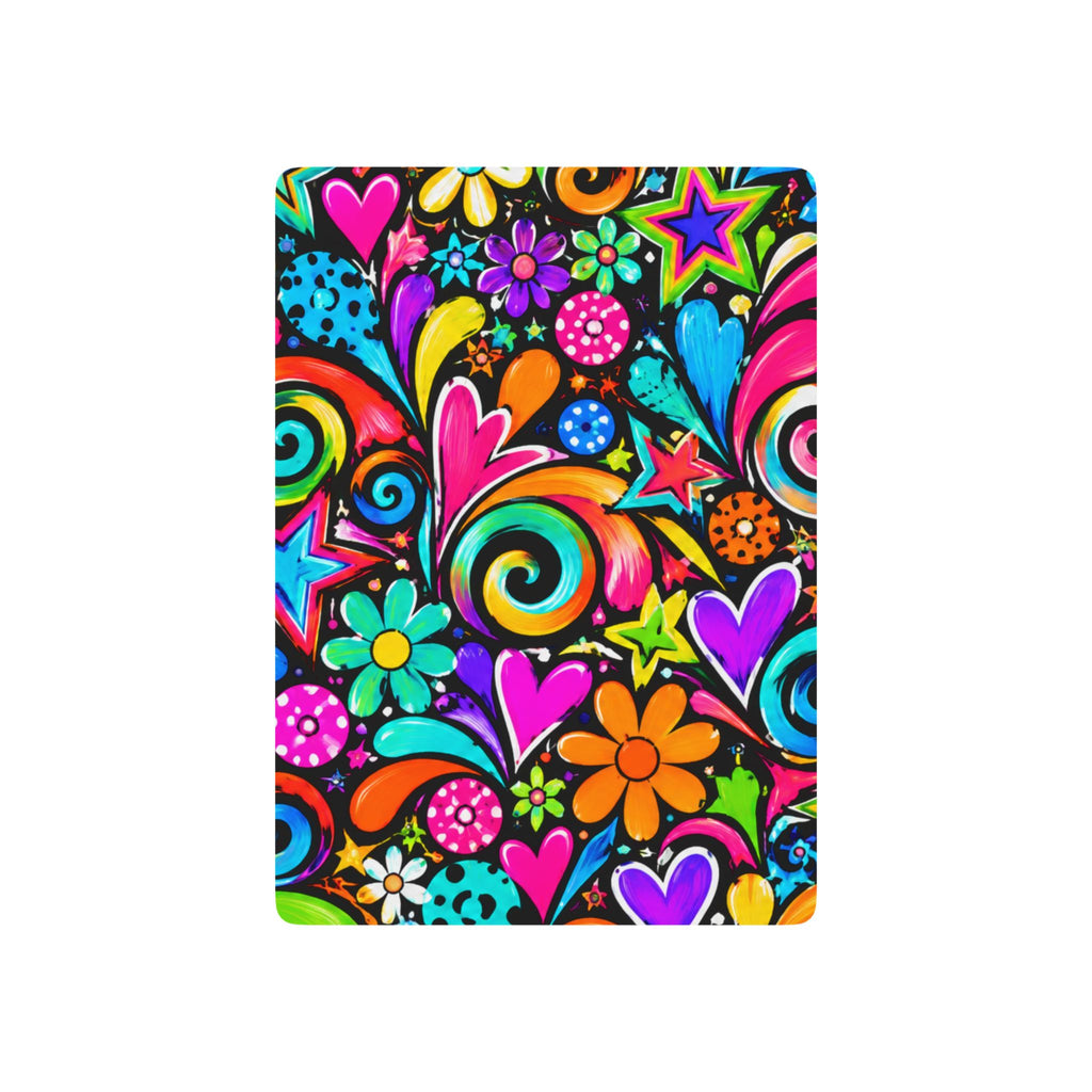 Poker Playing Cards — Psychedelic Floral Back Deck (Ace of Spades Design)