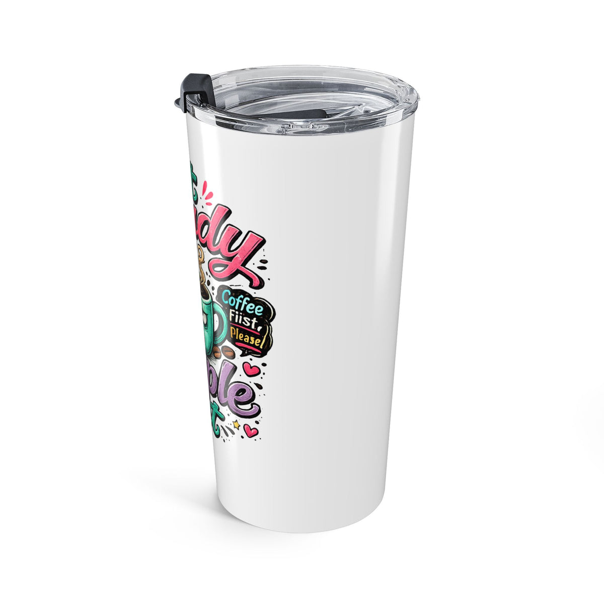 Not Ready for People Yet Tumbler | Coffee Cup  (White) Illustration 20oz