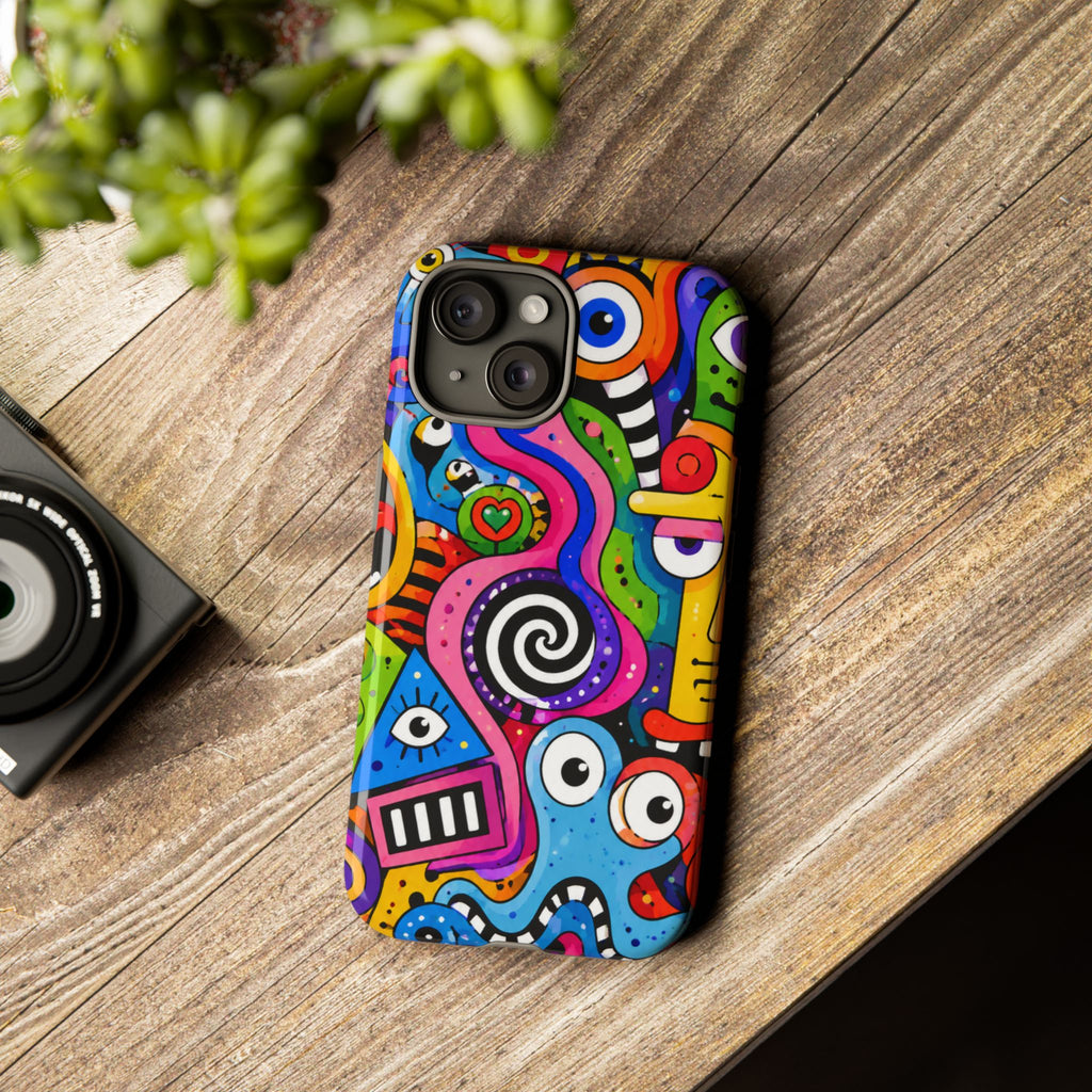 Colorful Abstract Doodle Tough Phone Case