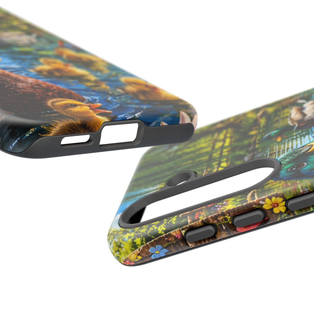 Duck Family Phone Case — Cute Mallard & Ducklings Protective Tough Case