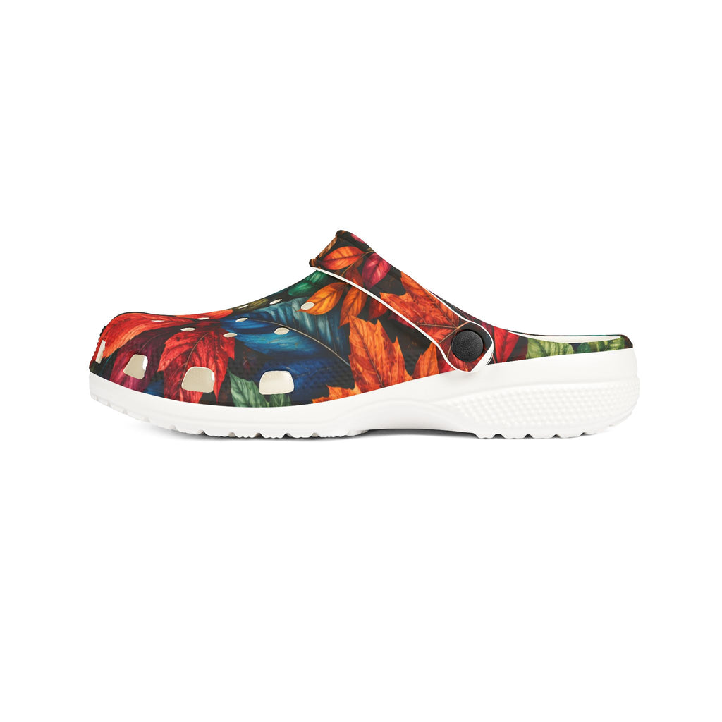 Autumn Floral EVA Foam Clogs — Colorful Fall Garden Slip-Ons