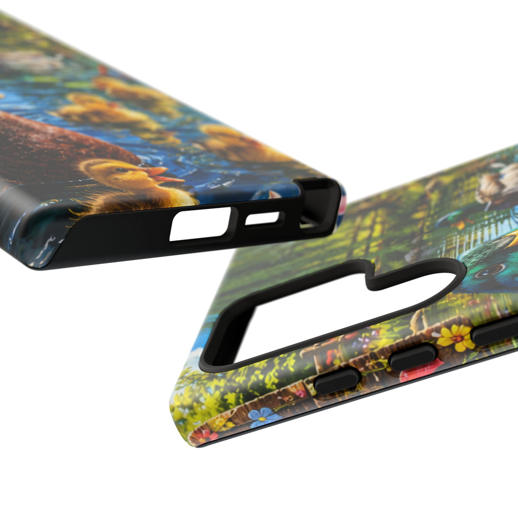Duck Family Phone Case — Cute Mallard & Ducklings Protective Tough Case