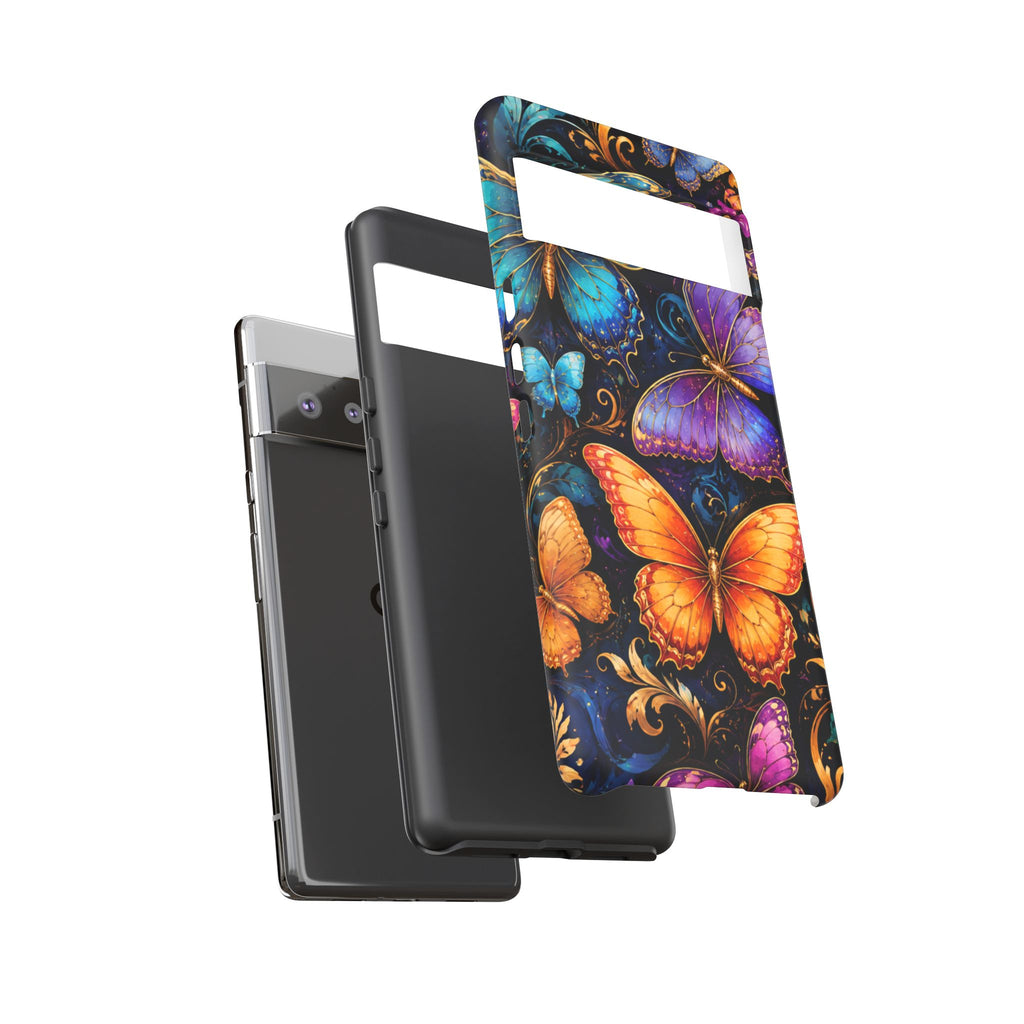 Butterfly Tough Phone Case — Colorful Floral Butterflies Protective Cover