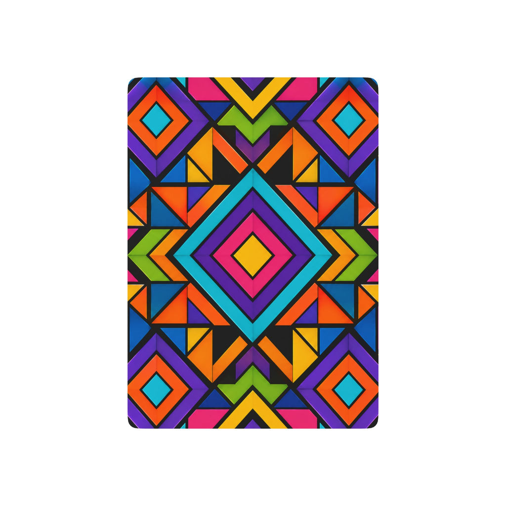 Vibrant Geometric Poker Playing Cards — Colorful Casino Deck