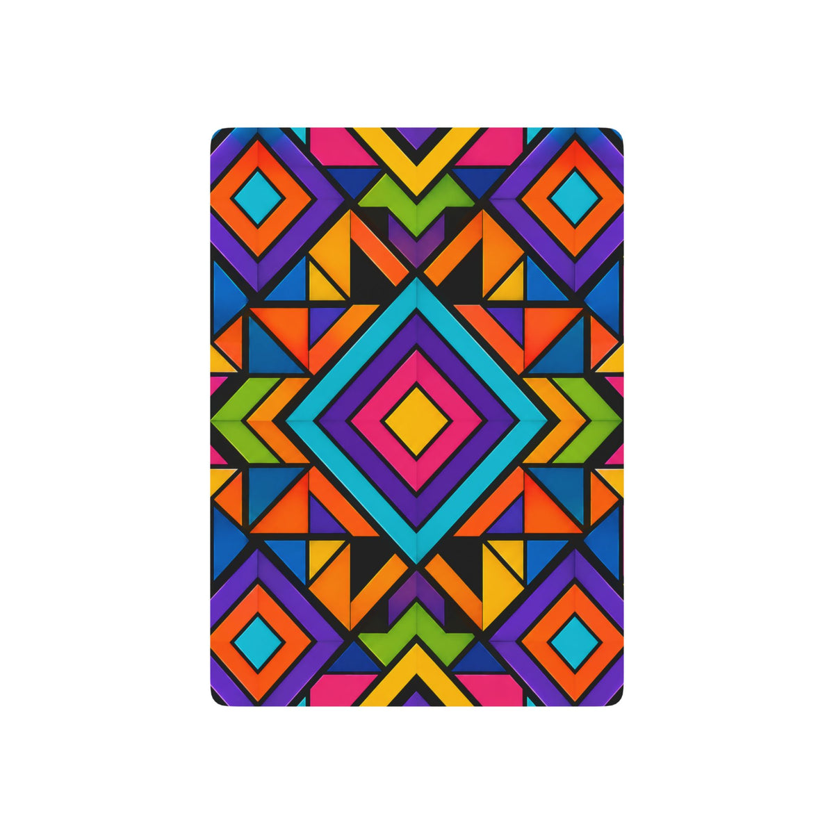 Vibrant Geometric Poker Playing Cards — Colorful Casino Deck