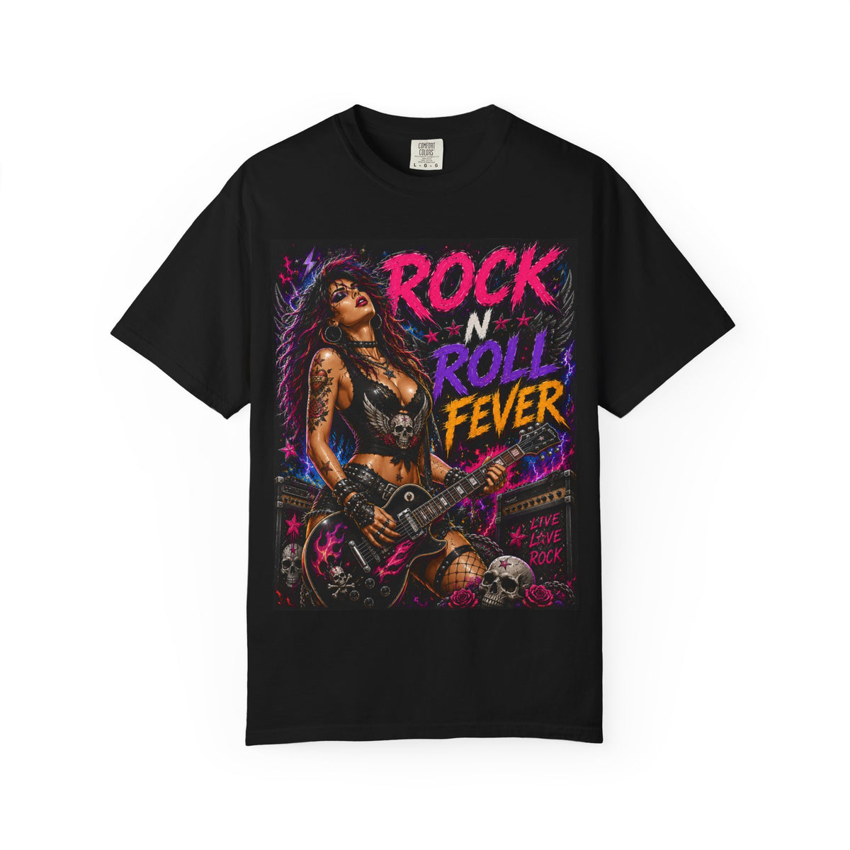 Rock N Roll Fever guitarist tee | T-Shirt
