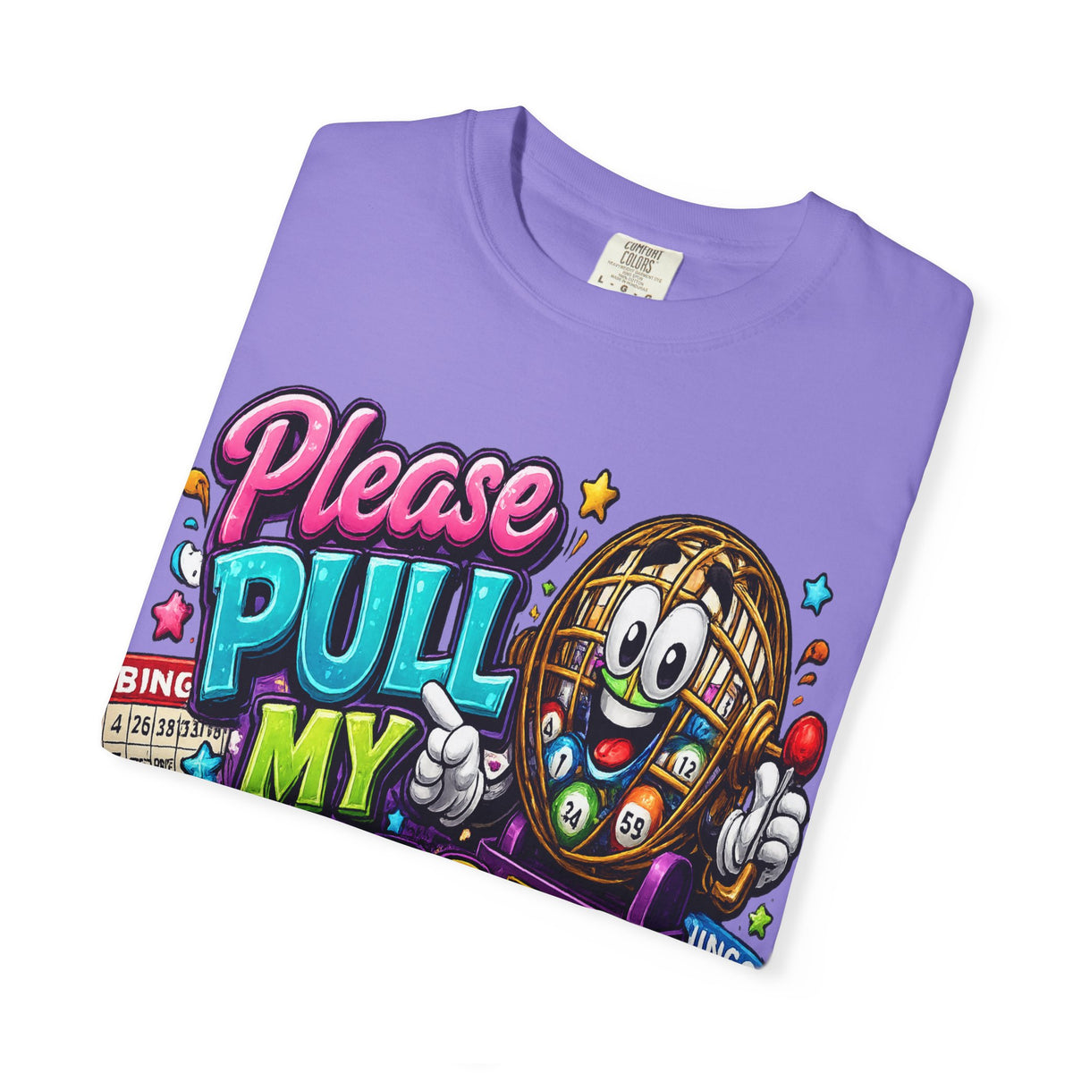Please Pull My Balls bingo T-Shirt | Funny Lottery Ball Cartoon