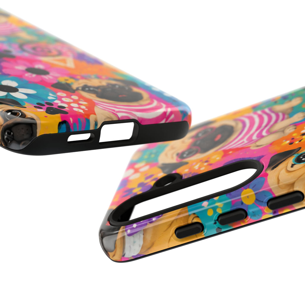 Pug Pop Art Phone Case — Colorful Pug Pattern Tough Case