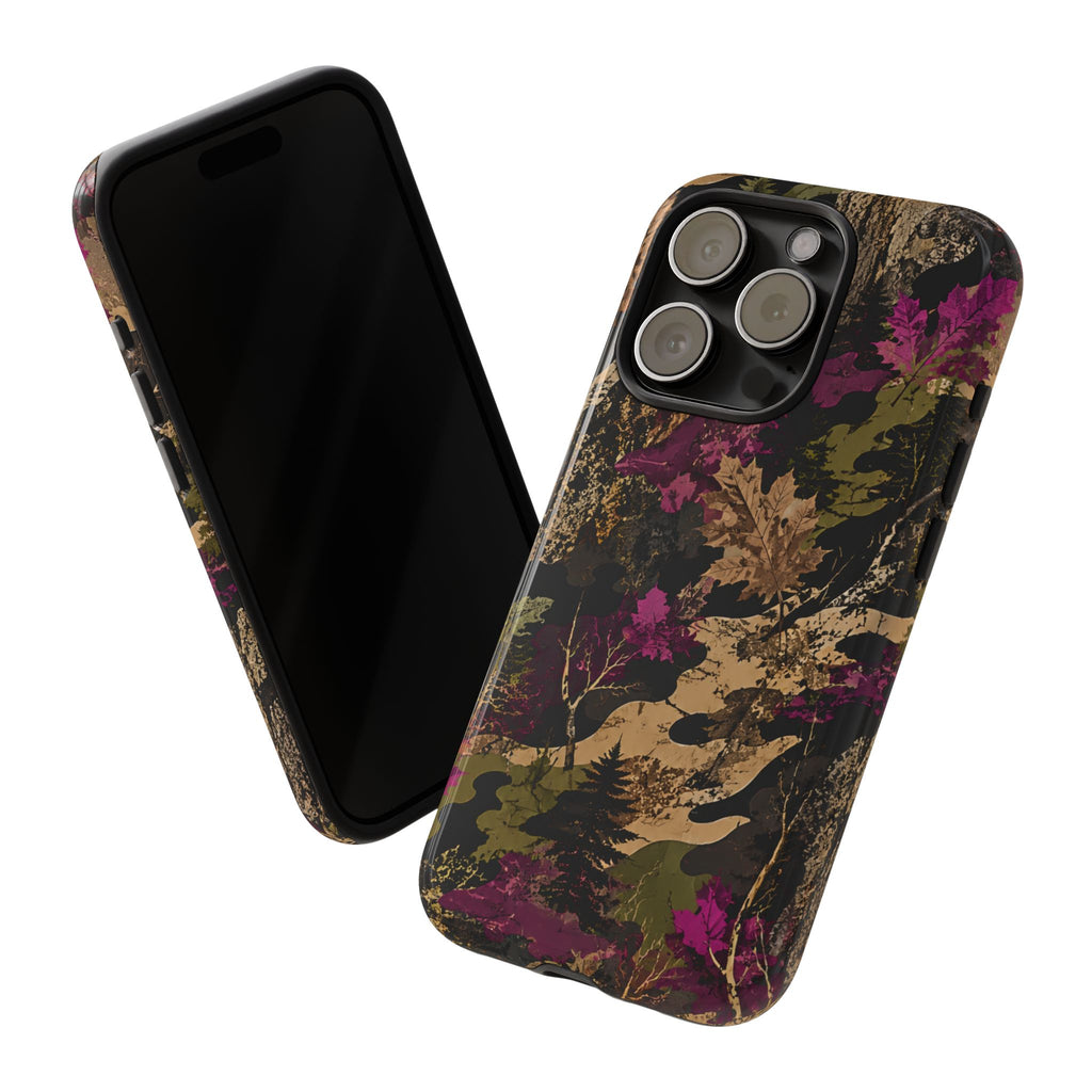 Camo Floral Tough Phone Case — Rugged Nature-Inspired Protection