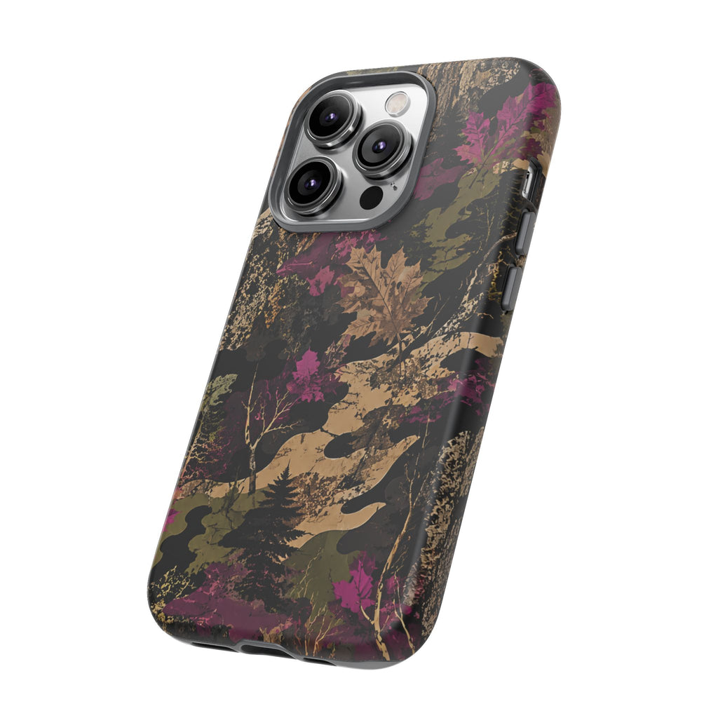Camo Floral Tough Phone Case — Rugged Nature-Inspired Protection
