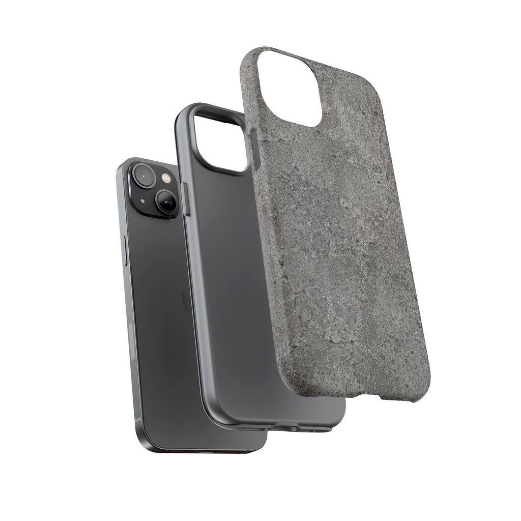 Concrete Texture Phone Case — Rugged Grey Protective iPhone Cover