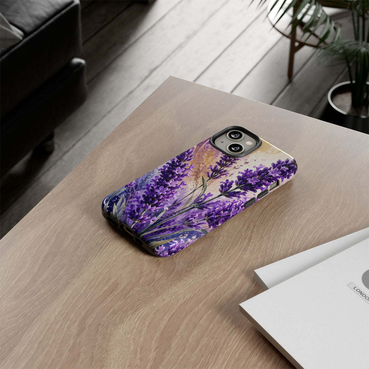 Lavender Bouquet Tough Phone Case — Protective Floral iPhone Case
