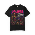Harder and Faster Guitar Girl T-Shirt | Heavy Metal Rock Tee