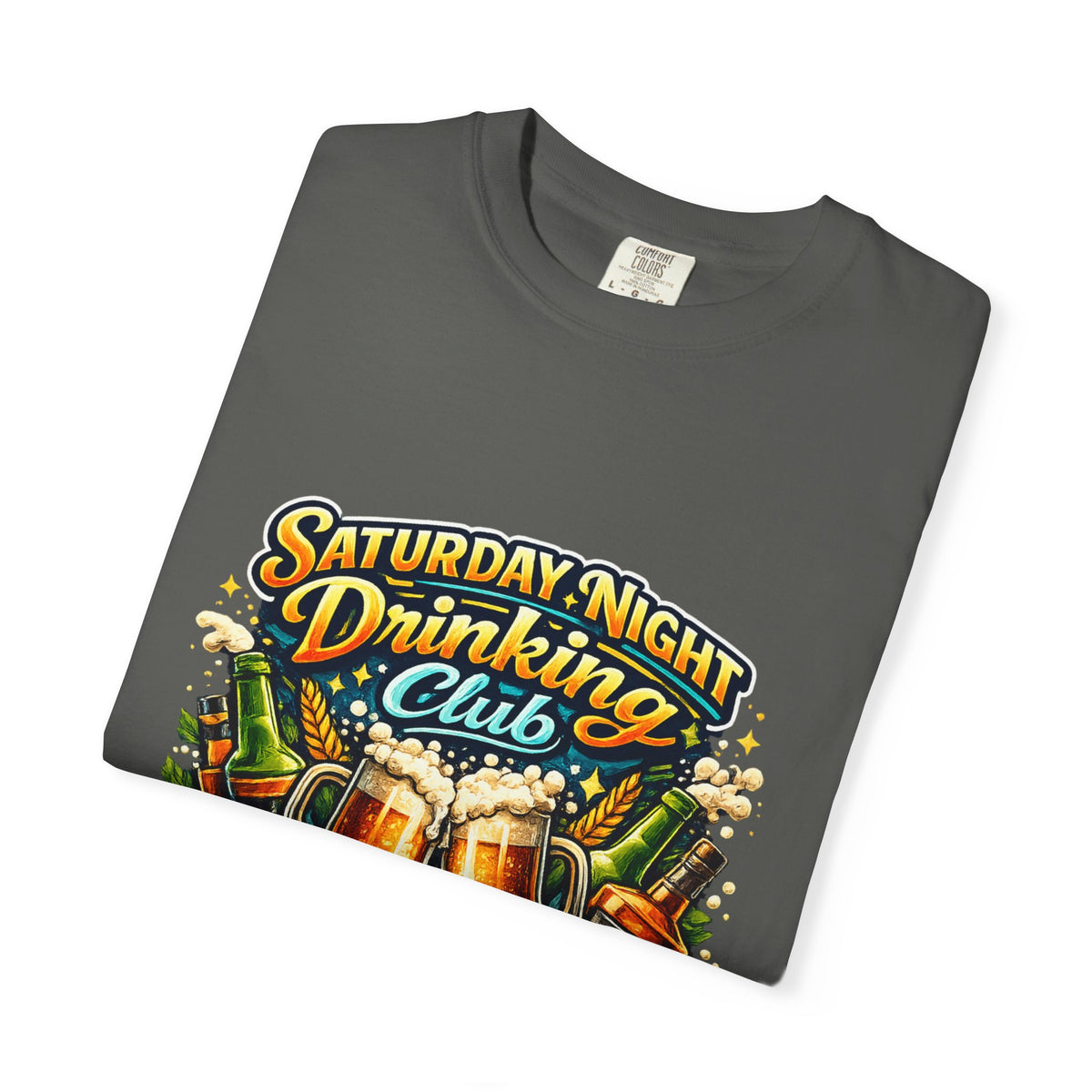 Saturday Night Drinking Club T-shirt | Beer Glasses, Bottles, Members Only