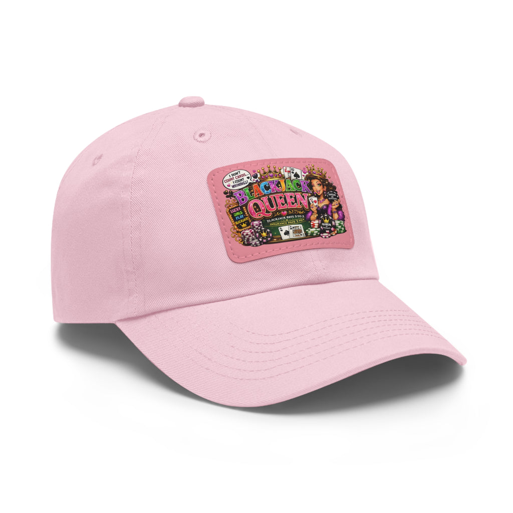 Black Queen patch dad hat | Leather patch baseball cap