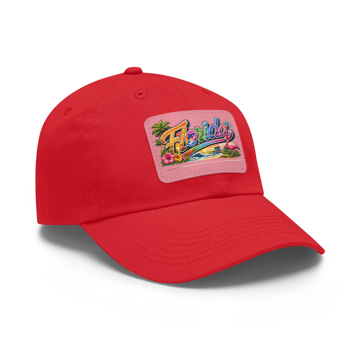 Florida Retro Patch Dad Hat | Leather Rectangle