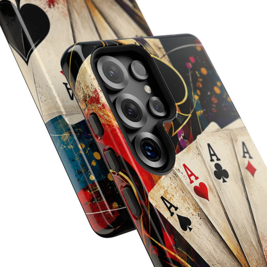 Casino Poker Ace Phone Case — Vintage Playing Cards & Chips Protective Cover