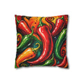 Chili Pepper Art Pillow — Vibrant Spicy Kitchen Throw Pillowcase