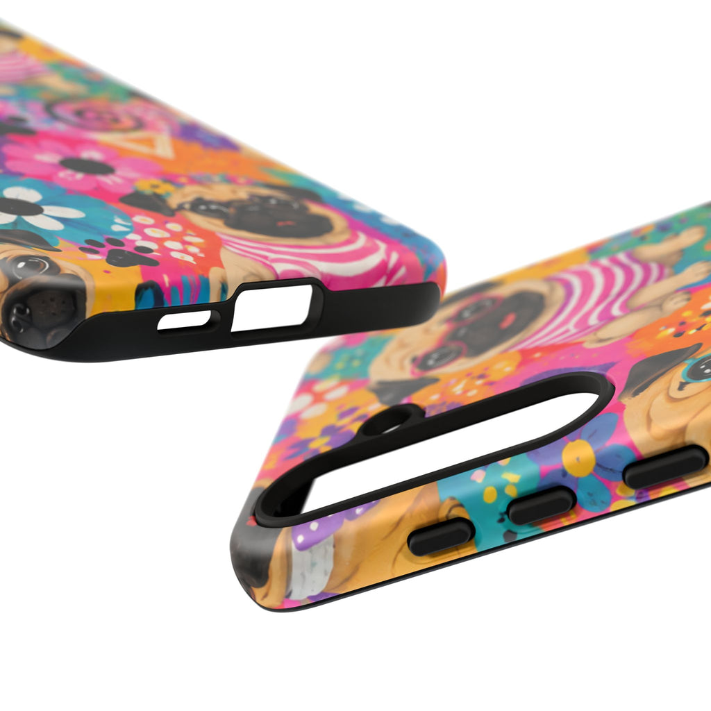 Pug Pop Art Phone Case — Colorful Pug Pattern Tough Case