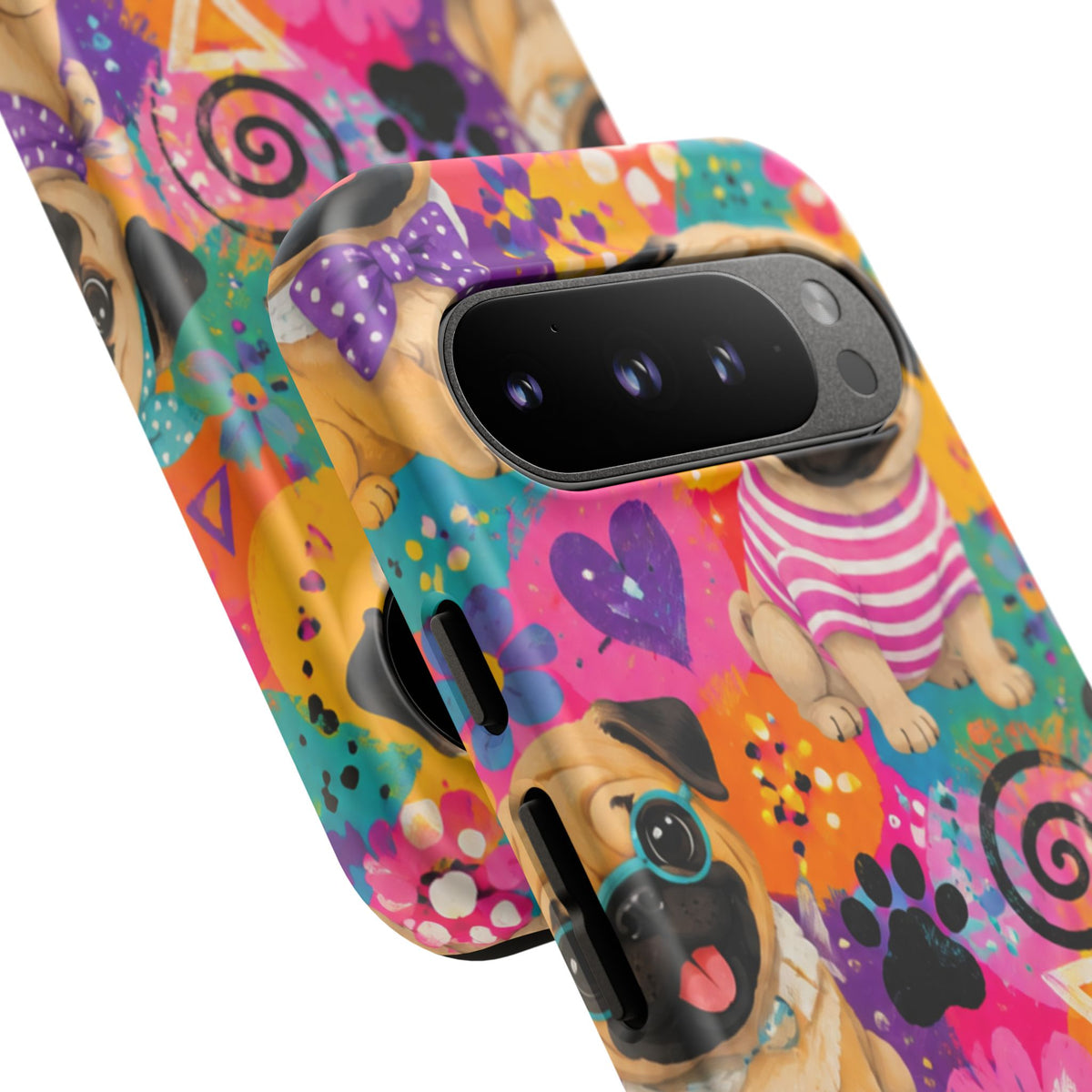 Pug Pop Art Phone Case — Colorful Pug Pattern Tough Case