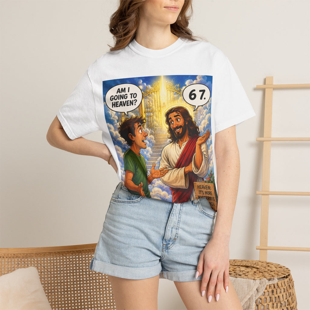 Am I Going to Heaven? Comic Illustration T-Shirt